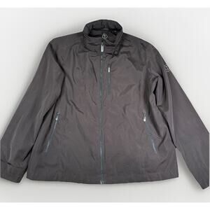 Tumi T-Tech Packable Hooded Jacket Black Softshell Windbreaker Men's Size Large